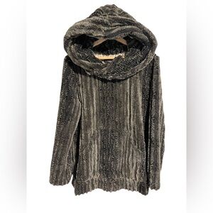 Pandemonium Hooded Lounger Cuddly Faux Fur Sweatshirt Women's Size Large Seattle